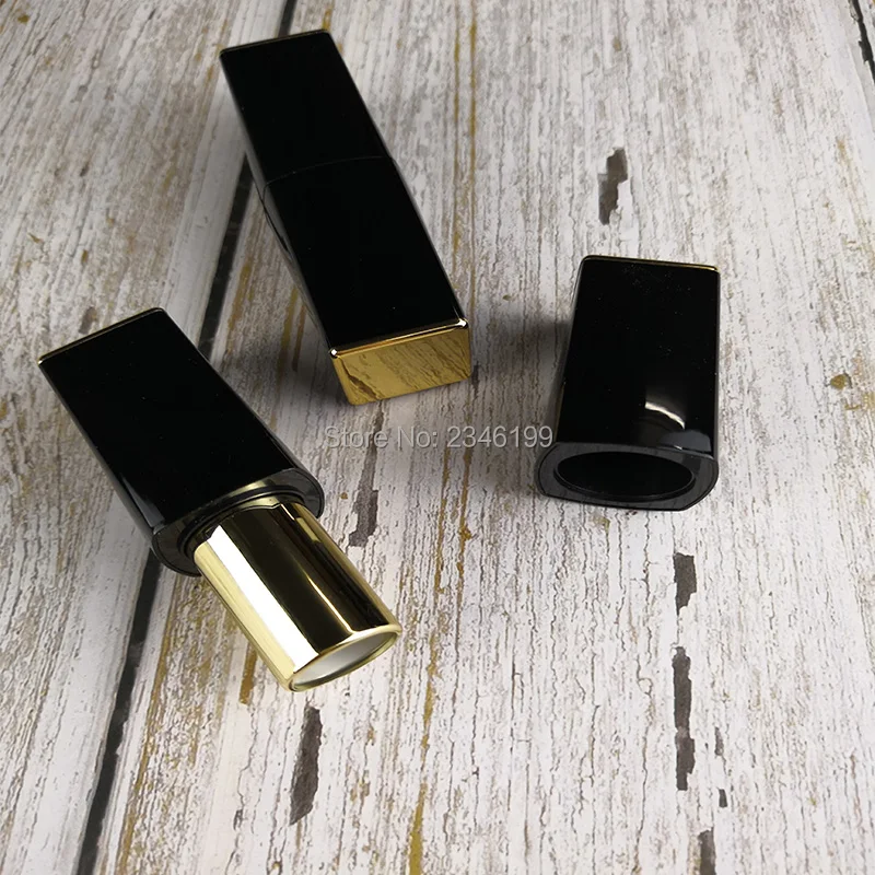 Empty Square Lipstick Tube 12.1mm Frosted Black Lipbalm Tube Bule Lipstick Container Empty Magnetic Buckle Lip Balm Tube (6)