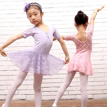 New Ballet Gymnastics Costume Short Sleeved Cotton Lace Girls Leotard Skate Dress
New Ballet Gymnastics Costume Short Sleeved Cotton Lace Girls Leotard Skate Dress