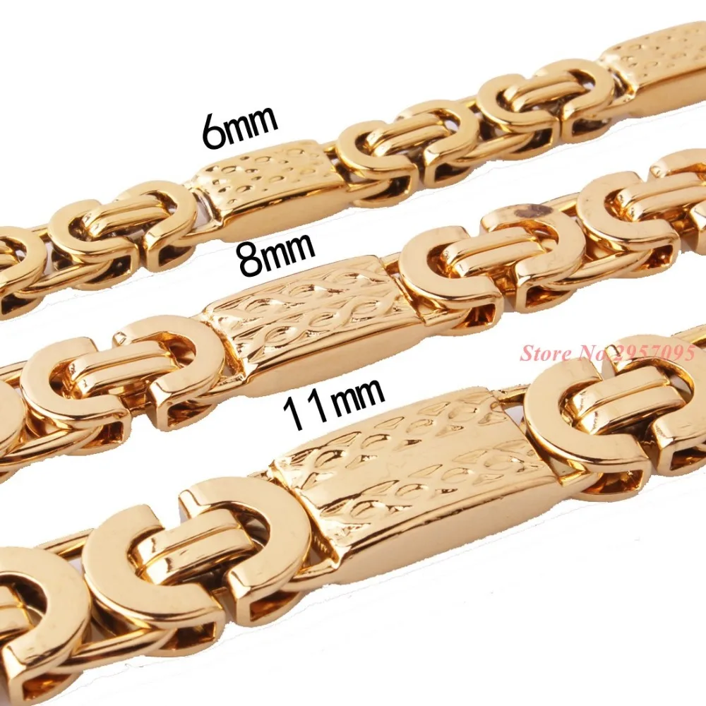 7"-40" Gold Tone Flat Byzantine Necklace Mens Stainless Steel Chain Wholesale Price Personalized Jewelry
7"-40" Gold Tone Flat Byzantine Necklace Mens Stainless Steel Chain Wholesale Price Personalized Jewelry