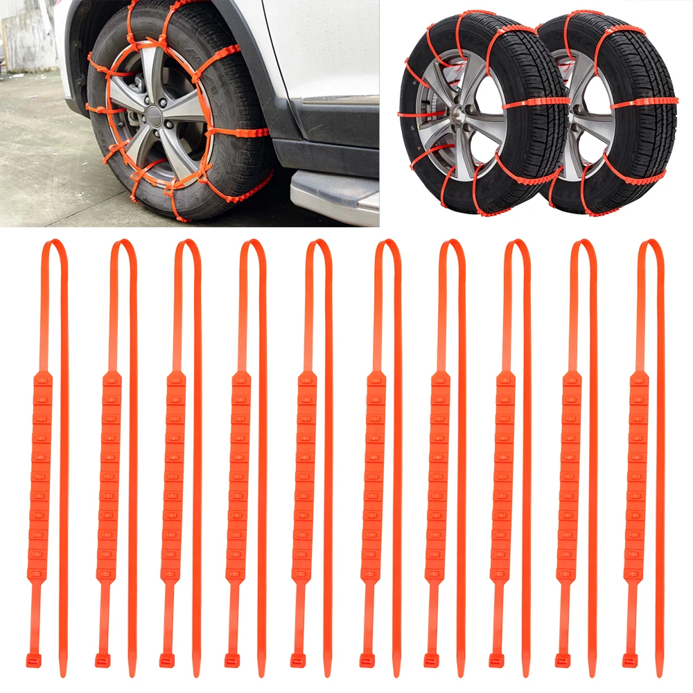 Car-styling Anti-skid Orange Winter Wheel Tire Tyre Chains Universal Plastic Snow Chains Car Care Tools 10Pcs/set
Car-styling Anti-skid Orange Winter Wheel Tire Tyre Chains Universal Plastic Snow Chains Car Care Tools 10Pcs/set