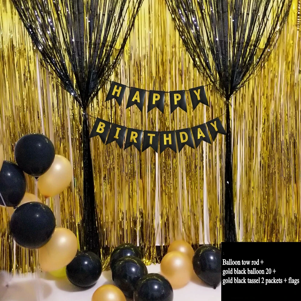 black balloons group gold Tassel birthday party decorations kids
black balloons group gold Tassel birthday party decorations kids