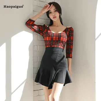 Plus Size Plaid A-line Dress Summer Women Red Three Quarter Sleeve O-neck Vintage Casual Mini Dress Party Club Dresses Vestidos
Plus Size Plaid A-line Dress Summer Women Red Three Quarter Sleeve O-neck Vintage Casual Mini Dress Party Club Dresses Vestidos