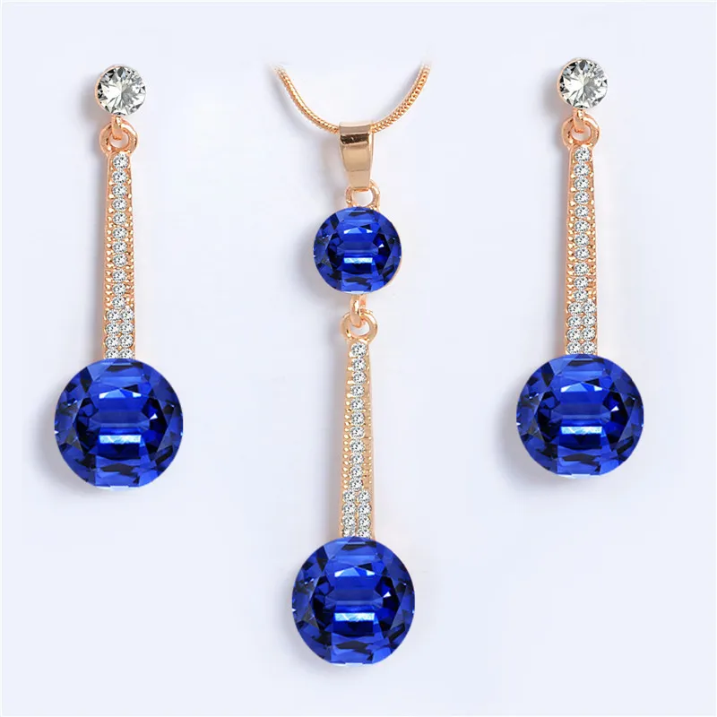 Fashion Crystal Jewelry Sets Gold Chain Pendants Necklace Drop Earrings Set Colorful Cubic Zirconia Wedding Bridal Jewelry Sets
Fashion Crystal Jewelry Sets Gold Chain Pendants Necklace Drop Earrings Set Colorful Cubic Zirconia Wedding Bridal Jewelry Sets