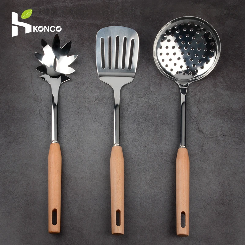 Konco Stainless Steel Cookware Turners Shovel Spatula Colander Pasta Claw Cooking Utensils Kitchenware
Konco Stainless Steel Cookware Turners Shovel Spatula Colander Pasta Claw Cooking Utensils Kitchenware