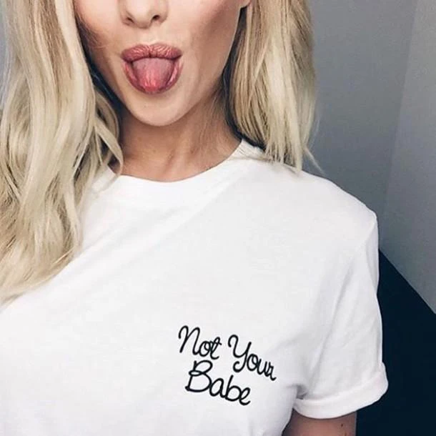 Not Your Babe Corner White T Shirt Women Sexy Fashion Clothing T Shirt Summer Style Tshirts Casual Tees Women Outfits
Not Your Babe Corner White T Shirt Women Sexy Fashion Clothing T Shirt Summer Style Tshirts Casual Tees Women Outfits