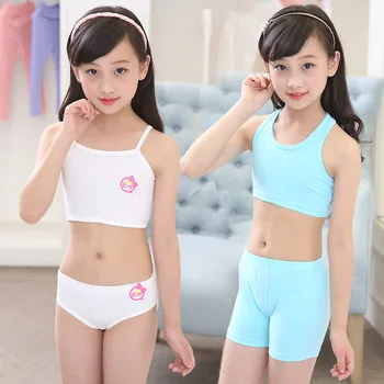 Pure Cotton Girls Bras Panties 2 Sets Underwear Sports Bra Underwaist Student Briefs Knickers Girl Female
Pure Cotton Girls Bras Panties 2 Sets Underwear Sports Bra Underwaist Student Briefs Knickers Girl Female