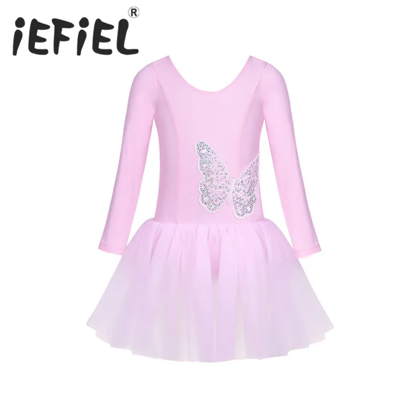 iEFiEL Girls Cotton Tulle Long Sleeves Sequined Butterfly Ballet Dance Gymnastics Leotard Tutu Dress Children Performance Dress
iEFiEL Girls Cotton Tulle Long Sleeves Sequined Butterfly Ballet Dance Gymnastics Leotard Tutu Dress Children Performance Dress