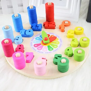 Preschool Baby Early Education Teaching Aids Math Toys Digital Clock colorful Wooden Count Geometric Shape Matching puzzle toy
Preschool Baby Early Education Teaching Aids Math Toys Digital Clock colorful Wooden Count Geometric Shape Matching puzzle toy
