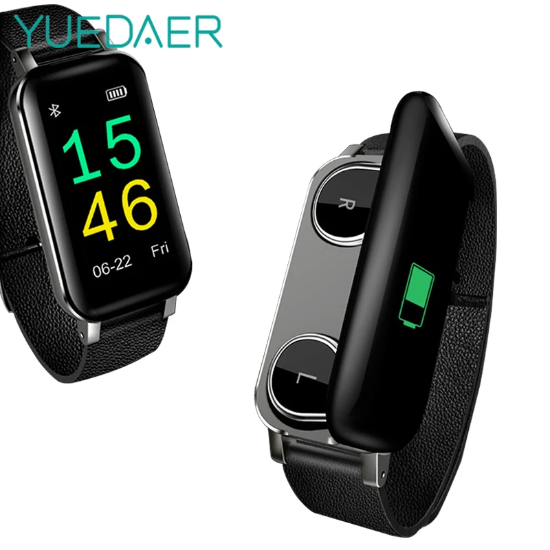 YUEDAER Genuine Leather Smart Bracelet With Wireless Bluetooth Earphone Wristband Color Screen Sport Fitness Tracker Earbuds TWS
YUEDAER Genuine Leather Smart Bracelet With Wireless Bluetooth Earphone Wristband Color Screen Sport Fitness Tracker Earbuds TWS
