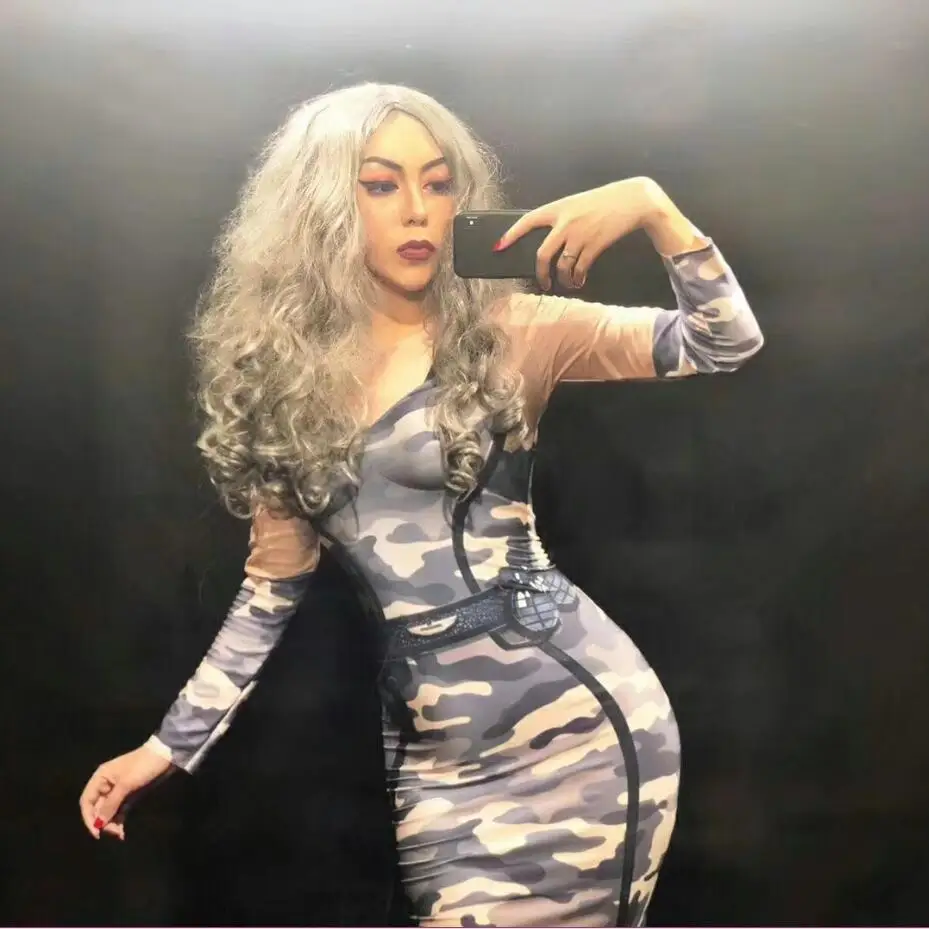 Sexy Camouflage Print Bodysuit Teacher Costume Bling Stage Show Outfit Performance Jazz Dance Singer Stretch Leotard DJ250
Sexy Camouflage Print Bodysuit Teacher Costume Bling Stage Show Outfit Performance Jazz Dance Singer Stretch Leotard DJ250