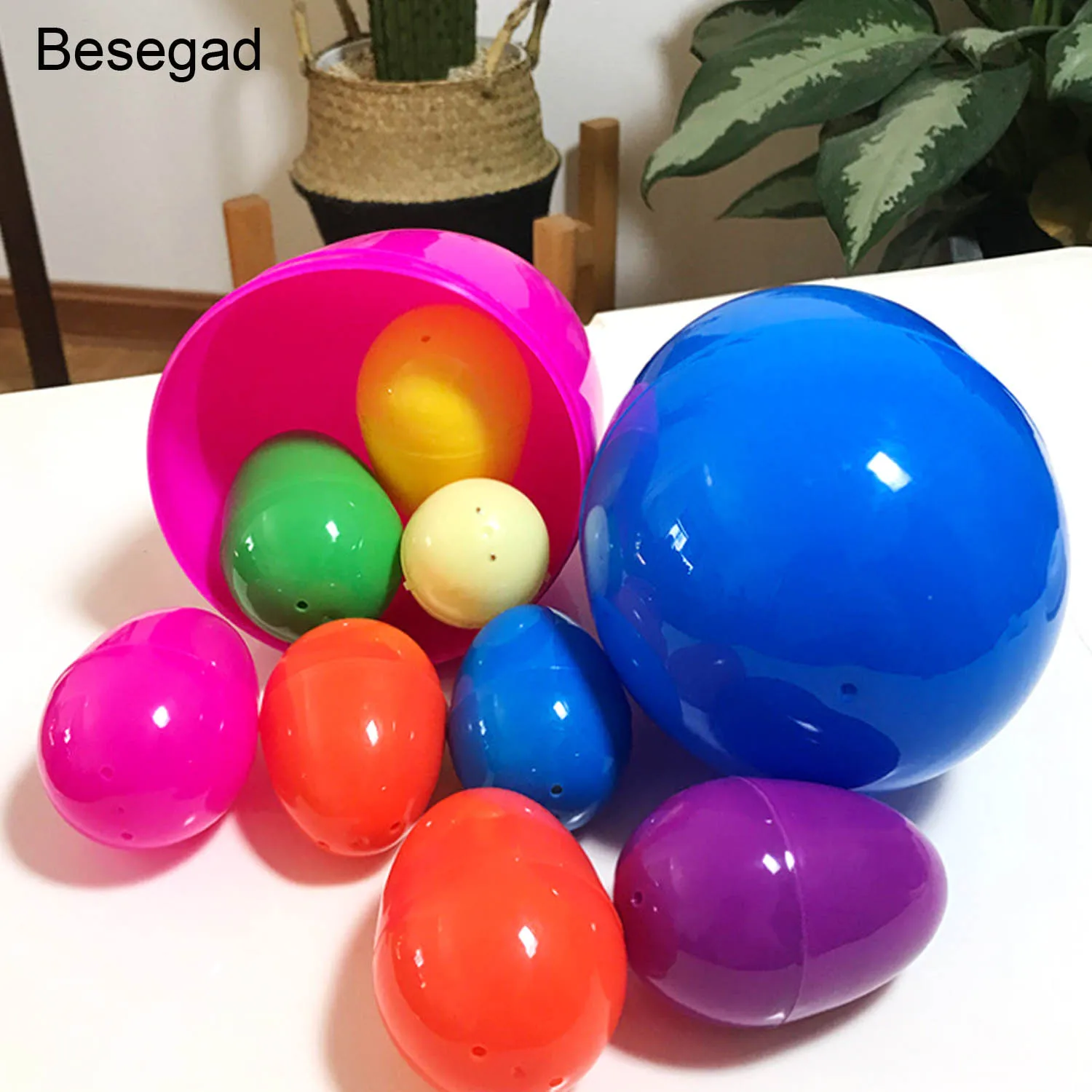 Besegad 2pcs Jumbo Plastic Empty Easter Eggs 14pcs Lovely Small Eggs for Easter Party Favors Home Decoration Children Gifts
Besegad 2pcs Jumbo Plastic Empty Easter Eggs 14pcs Lovely Small Eggs for Easter Party Favors Home Decoration Children Gifts
