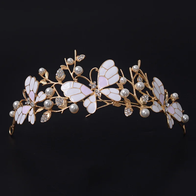 Baroque Vintage Gold Crystal Butterfly Pearl Bridal Tiaras Crown Headband Rhinestone Bride Headpieces Wedding Hair Accessories
Baroque Vintage Gold Crystal Butterfly Pearl Bridal Tiaras Crown Headband Rhinestone Bride Headpieces Wedding Hair Accessories