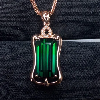 Fine Jewelry Real 18 K Rose Gold 100% Natural Green Tourmaline 2.9ct Female Diamonds Gemstone Diamond Women's Pendants Necklaces
Fine Jewelry Real 18 K Rose Gold 100% Natural Green Tourmaline 2.9ct Female Diamonds Gemstone Diamond Women's Pendants Necklaces