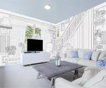 American 3d Wallpaper European Vintage Sketch Line Building Whole House Wall Paper
American 3d Wallpaper European Vintage Sketch Line Building Whole House Wall Paper
