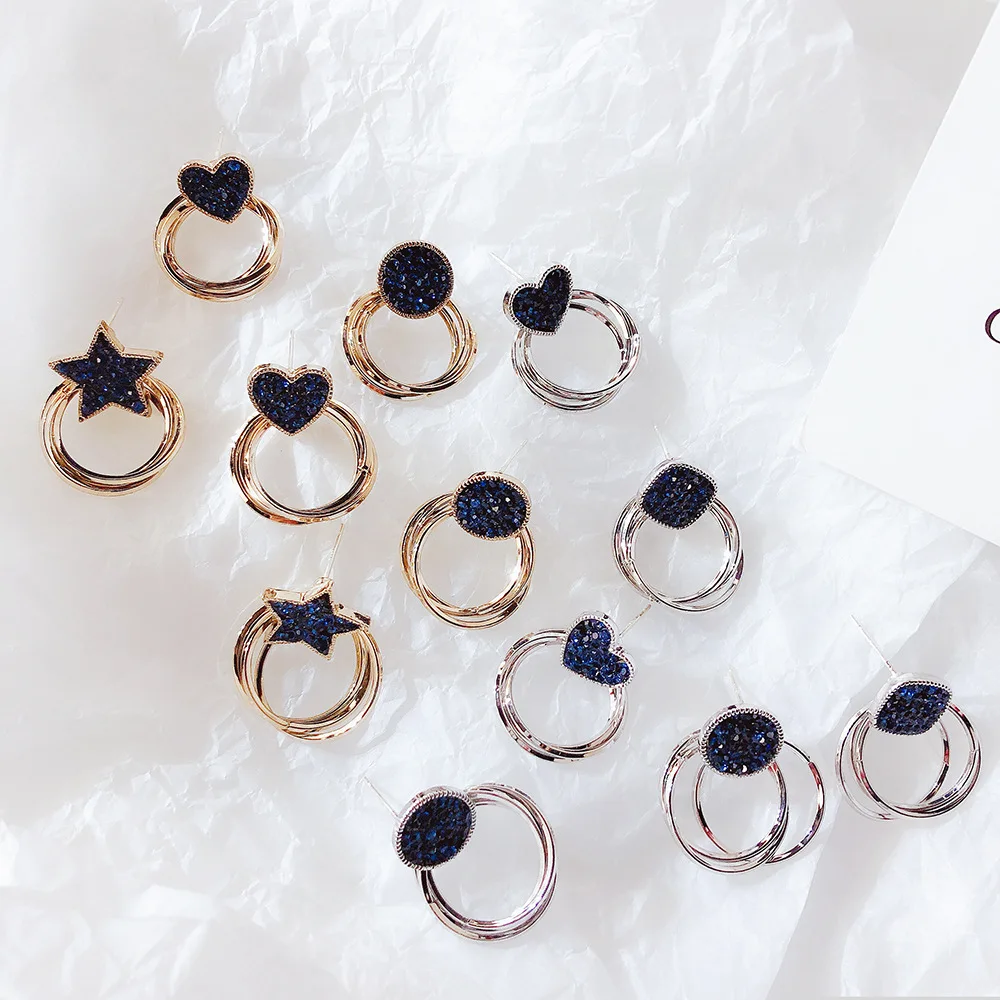 Shiny Blue Star Rhinestone Women Earrings Exquisite Small Round Shape Love Cute Fashion Earrings Simple Design Trendy Eardrop
Shiny Blue Star Rhinestone Women Earrings Exquisite Small Round Shape Love Cute Fashion Earrings Simple Design Trendy Eardrop