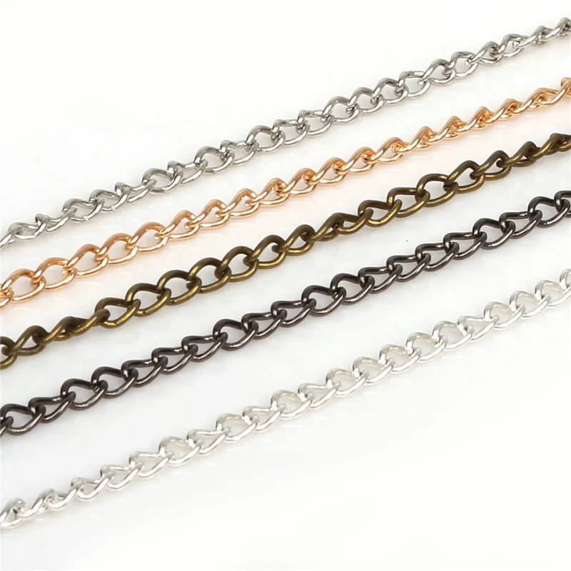 Multiple sizes 5M Multiple Tone Plated Open Link Iron Metal Chains Findings For Jewelry Making Necklace Bracelet Chains DIY
Multiple sizes 5M Multiple Tone Plated Open Link Iron Metal Chains Findings For Jewelry Making Necklace Bracelet Chains DIY