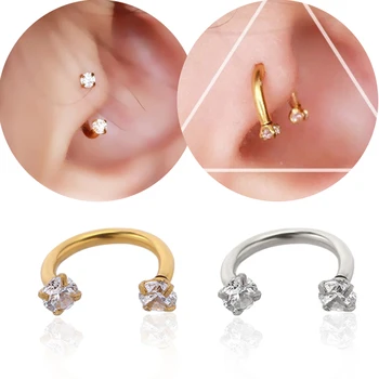 1pair Surgical Steel Zircon U-shaped Cartilage Ear Stud Ear Piercing Jewelry Cartilage Earrings Women Sexy Piercing Body Jewelry
1pair Surgical Steel Zircon U-shaped Cartilage Ear Stud Ear Piercing Jewelry Cartilage Earrings Women Sexy Piercing Body Jewelry
