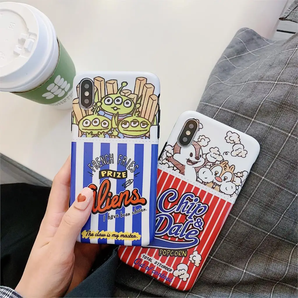 French fries Chip Dale Cartoon Funda for iphone 7 Case Popcorn Aliens IMD Phone Case for iphone X XR XS Max 6 6S 7 8 Plus Cover
French fries Chip Dale Cartoon Funda for iphone 7 Case Popcorn Aliens IMD Phone Case for iphone X XR XS Max 6 6S 7 8 Plus Cover
