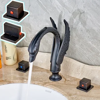 Swan Shape Widespread Two Wing Basin Faucet Oil Rubbed Bronze Mixer Tap for Bathroom Sink
Swan Shape Widespread Two Wing Basin Faucet Oil Rubbed Bronze Mixer Tap for Bathroom Sink