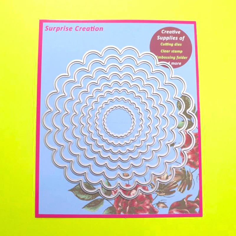 Cutting dies 8-Piece Basic Circle Scallop Scrapbook Cardmaking DIY Craft Metal Stencil
Cutting dies 8-Piece Basic Circle Scallop Scrapbook Cardmaking DIY Craft Metal Stencil