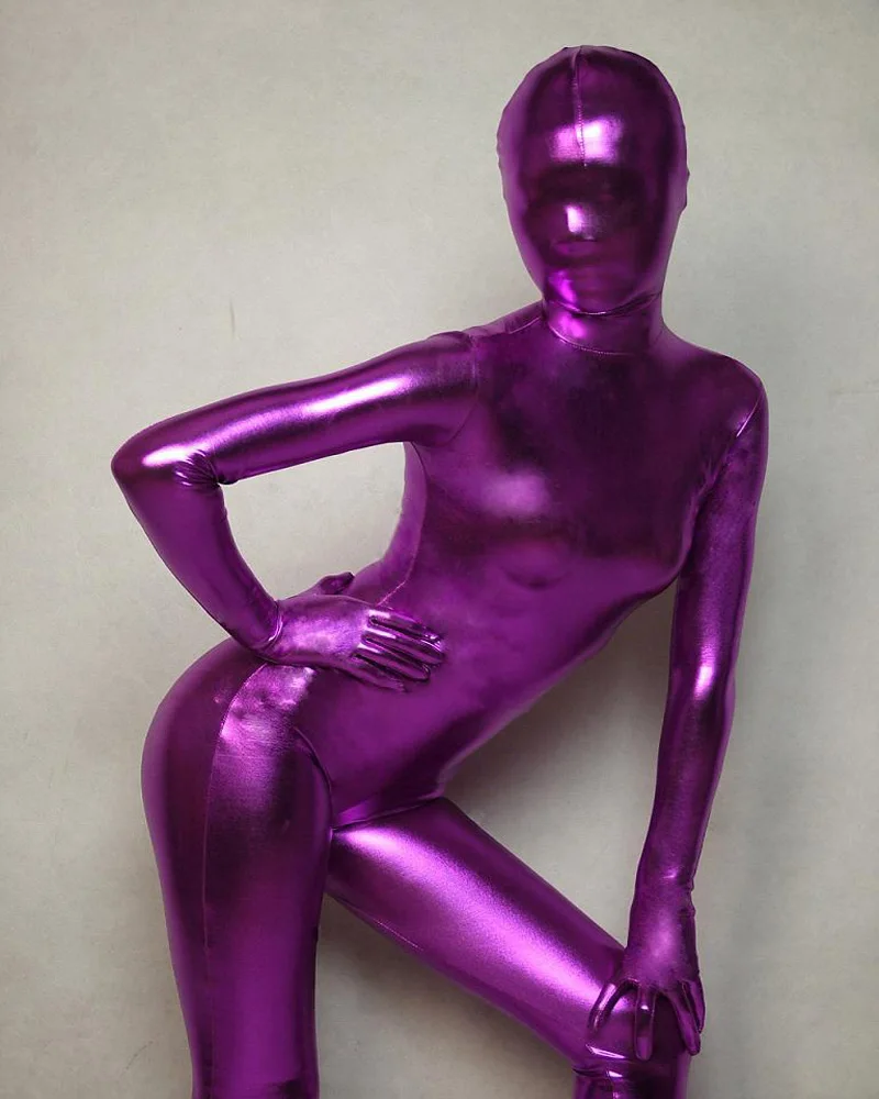 Эротика с чиксой в фиолетовом латексе 15 фото