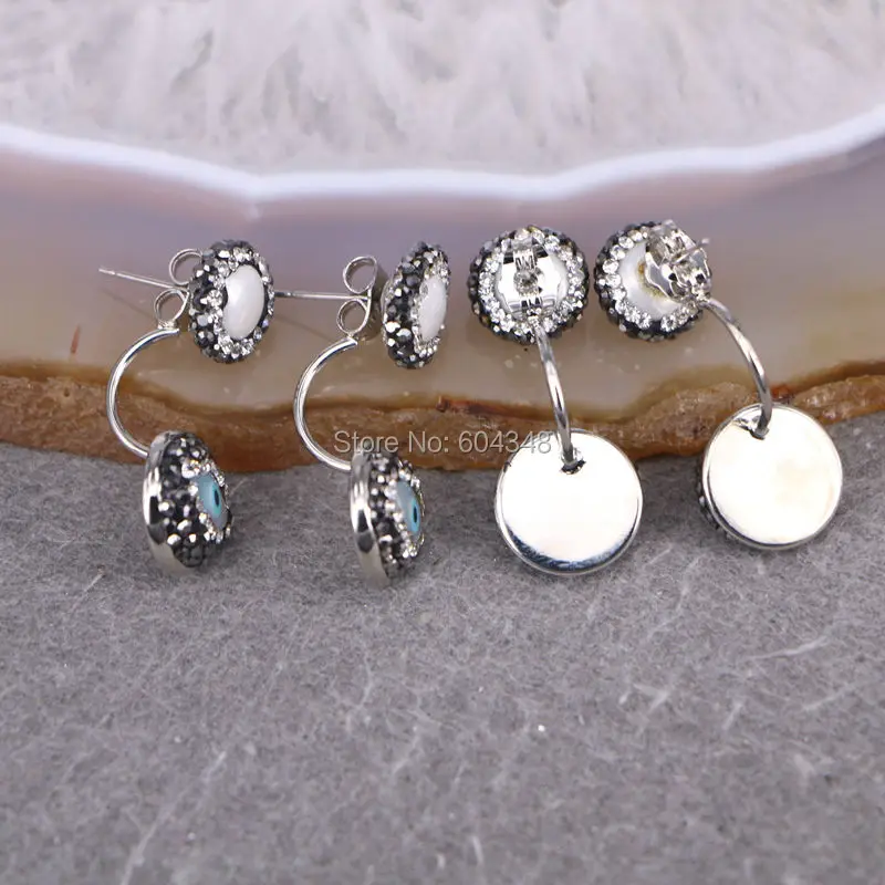 5Pairs Natural Pearl & Eye Earring, Pave Crystal Gem Earring, Charm Cuff Stud Earrings
5Pairs Natural Pearl & Eye Earring, Pave Crystal Gem Earring, Charm Cuff Stud Earrings