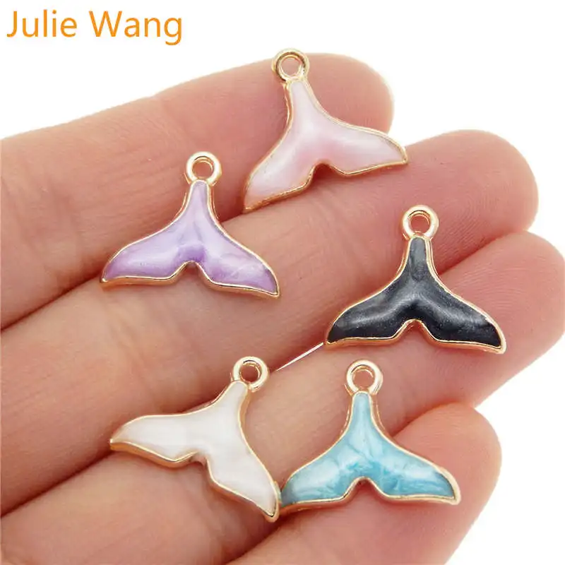 Julie Wang 10PCS Enamel Mermaid Whale Fish Tail Charms Mixed Colors Gold Tone Bracelet Necklace Alloy Jewelry Making Accessory
Julie Wang 10PCS Enamel Mermaid Whale Fish Tail Charms Mixed Colors Gold Tone Bracelet Necklace Alloy Jewelry Making Accessory