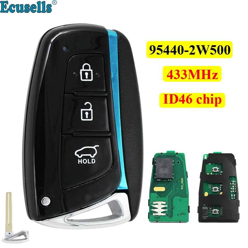 3 Button Smart keyless entry uncut Remote Key fob for HYUNDAI Santa Fe 433MHz with ID46 PCF7952 chip FCCID: 95440 2W500
3 Button Smart keyless entry uncut Remote Key fob for HYUNDAI Santa Fe 433MHz with ID46 PCF7952 chip FCCID: 95440 2W500