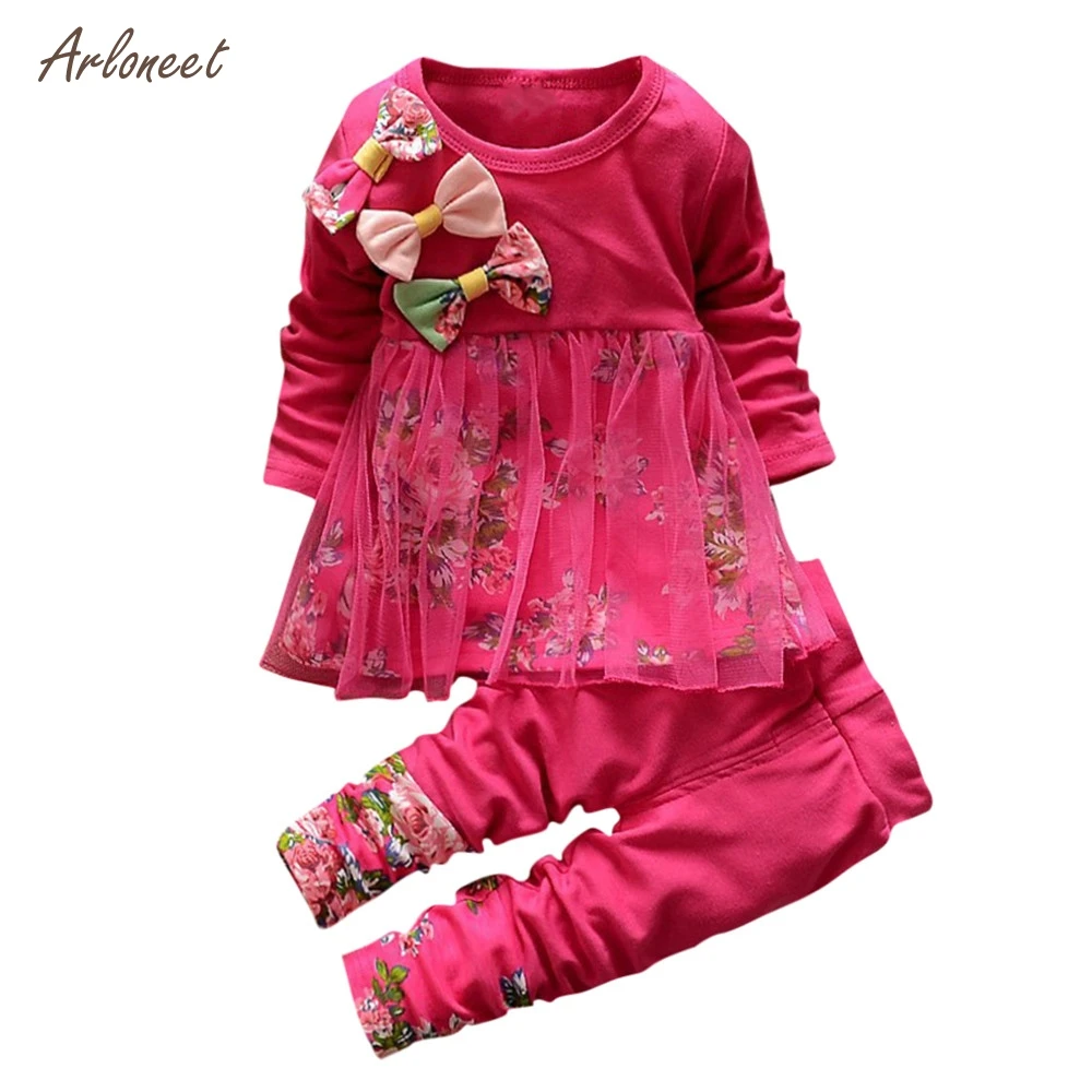 ARLONEET hot baby clothes for girl 2018 Bow-knitted mesh long sleeved top and trousersKids Clothes For Girls Clothing Sets
ARLONEET hot baby clothes for girl 2018 Bow-knitted mesh long sleeved top and trousersKids Clothes For Girls Clothing Sets