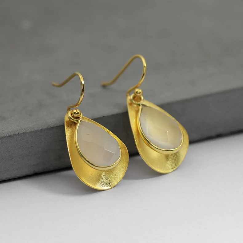 CMAJOR Original 925 Sterling Silver Satin Curved Teardrop Natural Stone Drop Earrings Women Girl Handmade Fine Jewelry Wholesale
CMAJOR Original 925 Sterling Silver Satin Curved Teardrop Natural Stone Drop Earrings Women Girl Handmade Fine Jewelry Wholesale