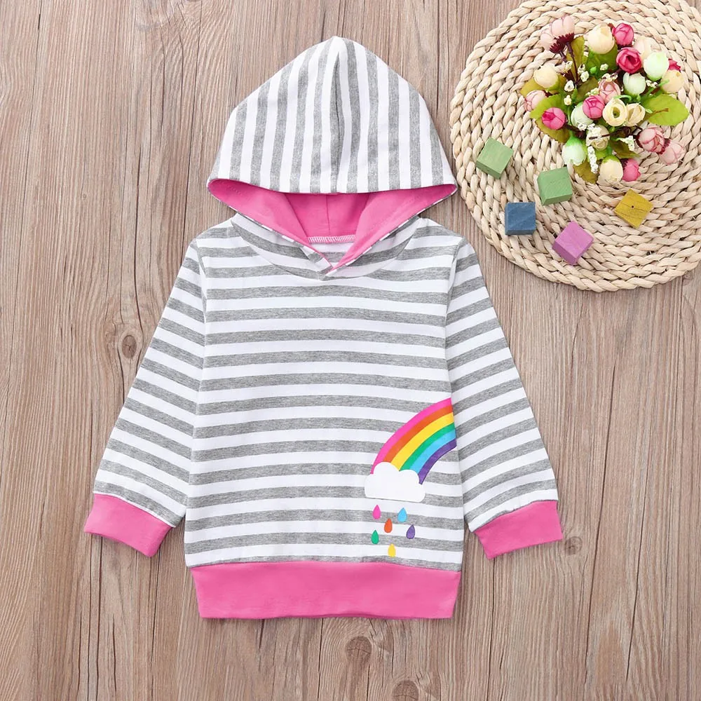 MUQGEW Baby Girl Hoodies Children Baby Girls Sister Clothes Hooded Striped Rainbow Print Pullover Sweater bluza dziewczynka 2019
MUQGEW Baby Girl Hoodies Children Baby Girls Sister Clothes Hooded Striped Rainbow Print Pullover Sweater bluza dziewczynka 2019