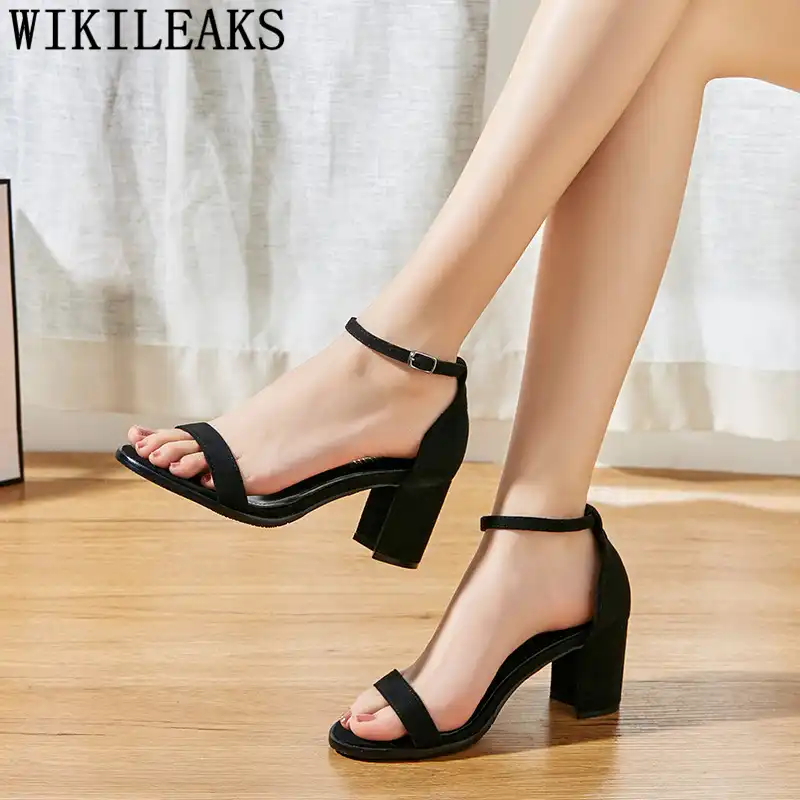 designer block heel shoes