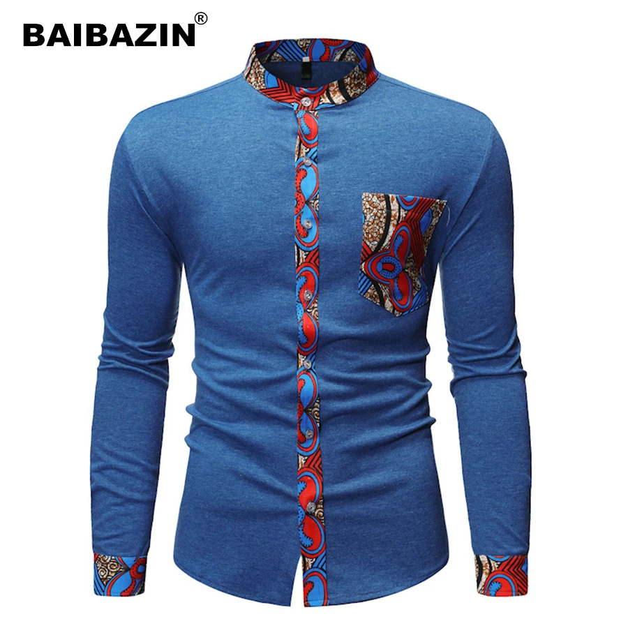 BAIBAZIN African Dashiki New Men's African Ethnic Wind Stitching Stand Collar Long-sleeved Shirt
BAIBAZIN African Dashiki New Men's African Ethnic Wind Stitching Stand Collar Long-sleeved Shirt