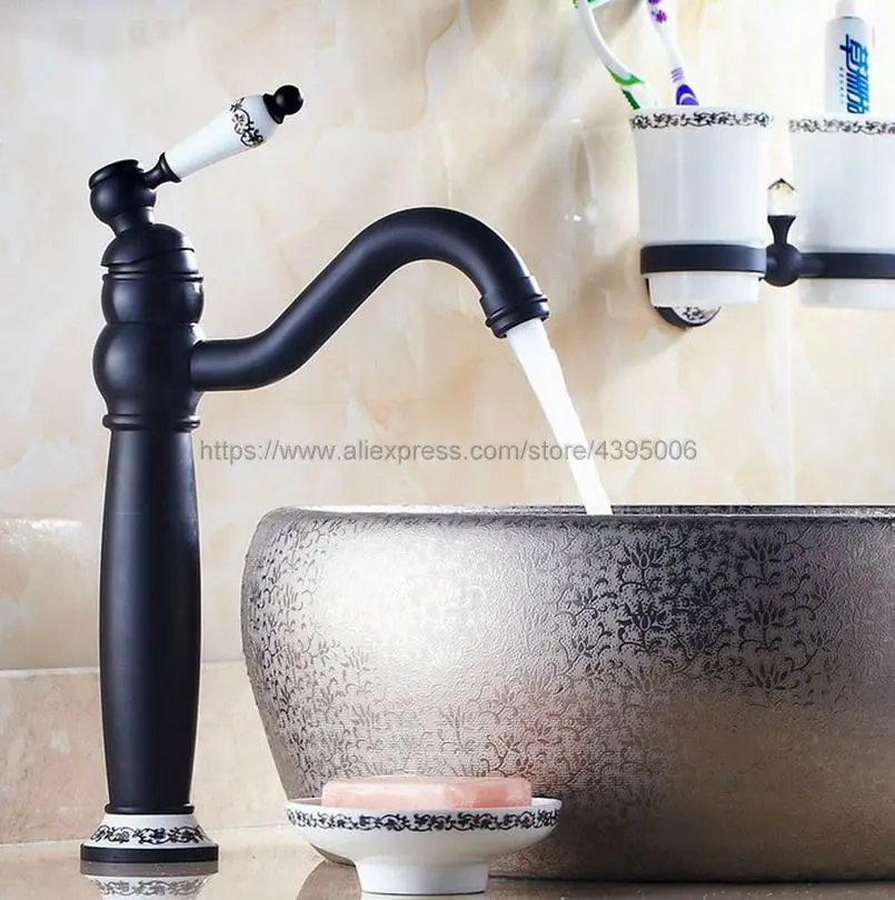 Oil Rubbed Bronze Bathroom Vanity Sink Faucet Single Ceramic Handles Brass Hot and Cold Basin Mixer Tap Bnf506
Oil Rubbed Bronze Bathroom Vanity Sink Faucet Single Ceramic Handles Brass Hot and Cold Basin Mixer Tap Bnf506