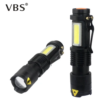 XML Q5+COB LED Portable Led Flashlight Zoomable 3800LM Mini Led Flashlight AA 14500 Q5 Led Waterproof Torch Flashlight Aluminum
XML Q5+COB LED Portable Led Flashlight Zoomable 3800LM Mini Led Flashlight AA 14500 Q5 Led Waterproof Torch Flashlight Aluminum
