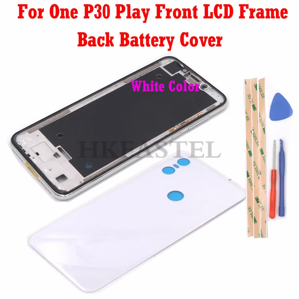 For Motorola One P30 Play Front LCD Frame Housing back battery door cover Touch ID Home Return Button Fingerprint Camera glass | Мобильные