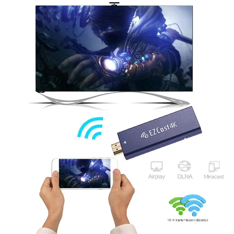 

New EZCast 4K TV Dongle Dual Band 2.4GHz 5GHz WiFi Miracast Airplay DLNA TV Stick first-class 4K/2K EZCast WiFi display dongle