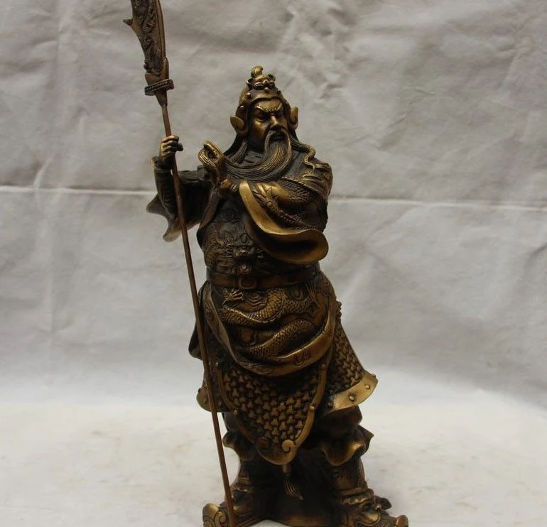 China Folk Bronze Copper Decoration Lucky Dragon Guan Yu Guan Gong Buddha Statue
China Folk Bronze Copper Decoration Lucky Dragon Guan Yu Guan Gong Buddha Statue