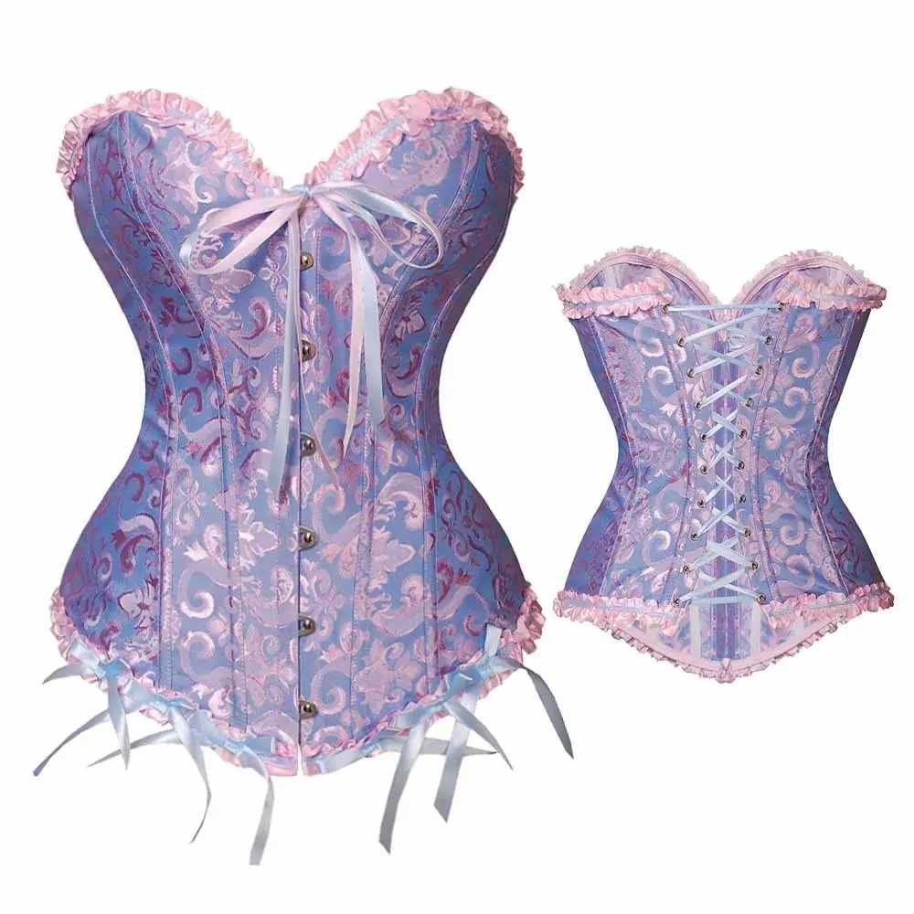 Satin Sexy Women steampunk gothic Plus Size Corsets Lace Up steel boned Overbust Bustier Waist Cincher Body shaper corselet gift
Satin Sexy Women steampunk gothic Plus Size Corsets Lace Up steel boned Overbust Bustier Waist Cincher Body shaper corselet gift
