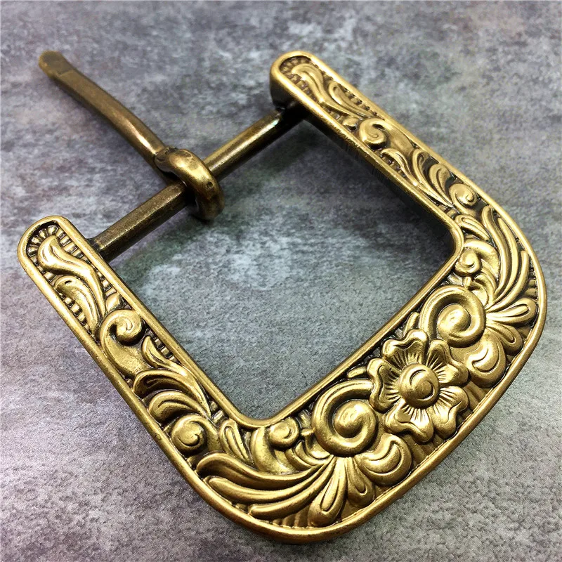 Craved Brass Belt Buckles Arabesque Belt Buckle (6)