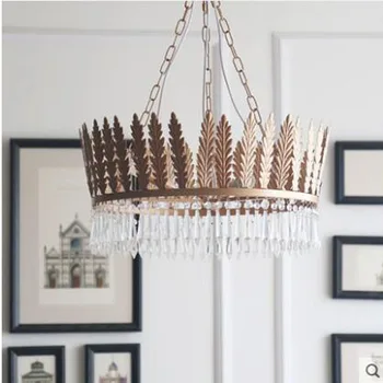 L American crystal lamp wrought iron gold bedroom lamp restaurant lamp showroom chandelier lighting fixture
L American crystal lamp wrought iron gold bedroom lamp restaurant lamp showroom chandelier lighting fixture