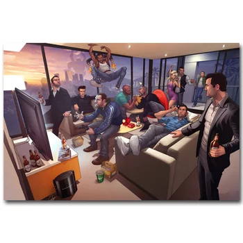 Grand Theft Auto V Art Silk Fabric Poster Print 13x20 24x36 inch Hot Game GTA 5 Picture for Living Room Wall Decor 034 
Grand Theft Auto V Art Silk Fabric Poster Print 13x20 24x36 inch Hot Game GTA 5 Picture for Living Room Wall Decor 034