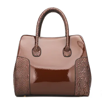 2018 New Women Handbag Bright Patent Leather Top-handle Bag Embossed Crocodile Pattern Female Shoulder Bag Luxury Hands Bags
2018 New Women Handbag Bright Patent Leather Top-handle Bag Embossed Crocodile Pattern Female Shoulder Bag Luxury Hands Bags