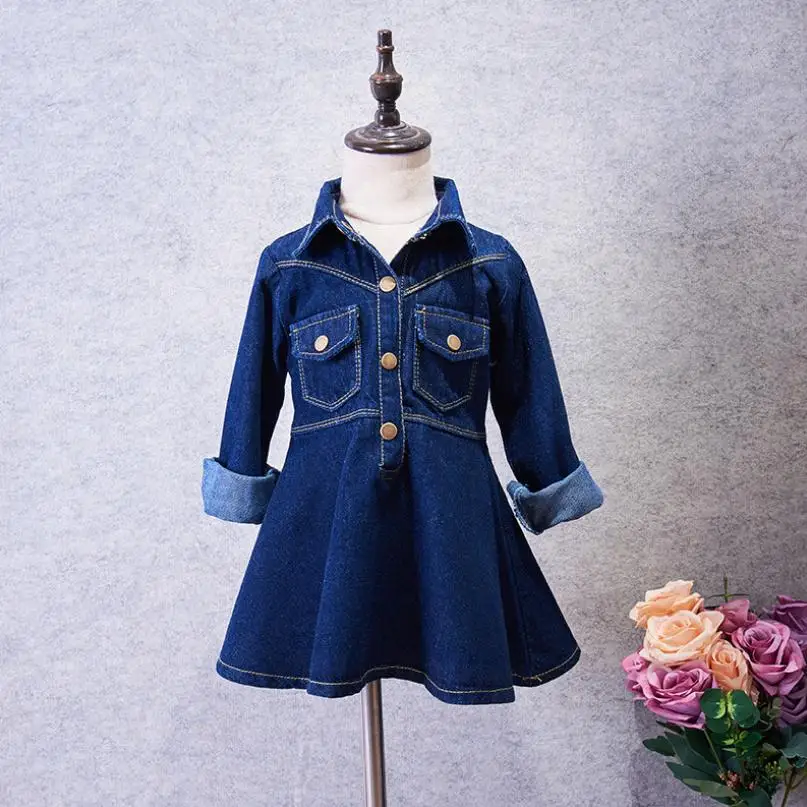 Denim Dress with Jackets for Girls 2019 Spring Autumn Children Outwear jean Dress Long Sleeve causl jacket Modis vestidos Y1598
Denim Dress with Jackets for Girls 2019 Spring Autumn Children Outwear jean Dress Long Sleeve causl jacket Modis vestidos Y1598
