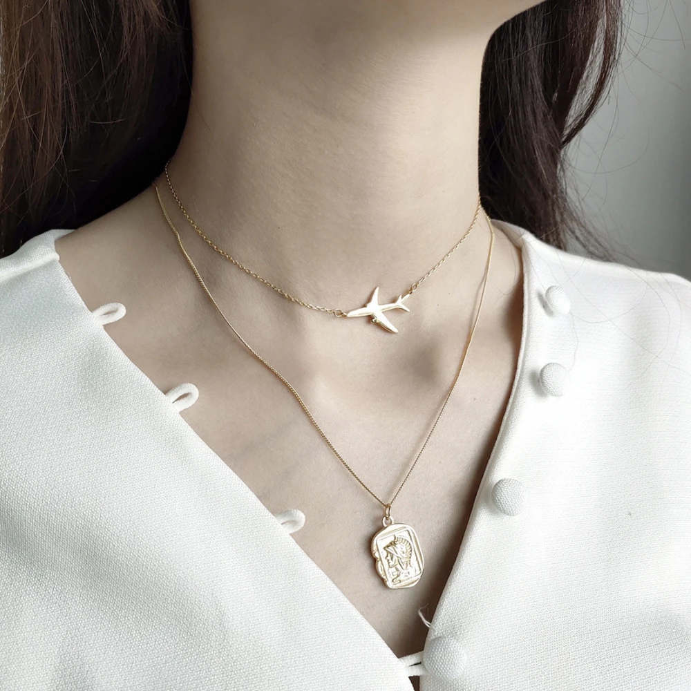 Leven Fancy 925 Sterling Silver Minimalist Gold Aircraft Airplane Plane Layered Chorker Necklace Handmade Dream Jewelry
Leven Fancy 925 Sterling Silver Minimalist Gold Aircraft Airplane Plane Layered Chorker Necklace Handmade Dream Jewelry