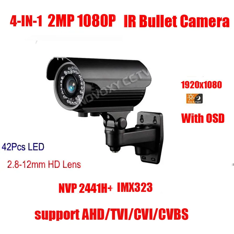 Free Shipping 1080P 2MP 4 In 1 AHD CVI TVI CVBS Swicth Waterproof bullet camera IR 42PCS LED 2.8-12MM vari-focal Lens Camera
Free Shipping 1080P 2MP 4 In 1 AHD CVI TVI CVBS Swicth Waterproof bullet camera IR 42PCS LED 2.8-12MM vari-focal Lens Camera