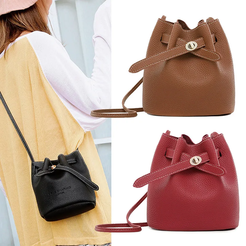 Women Bucket Shoulder Bag PU Leather Drawstring Handbag Solid Color Girl Casual Messenger Bags Best Sale-WT
Women Bucket Shoulder Bag PU Leather Drawstring Handbag Solid Color Girl Casual Messenger Bags Best Sale-WT