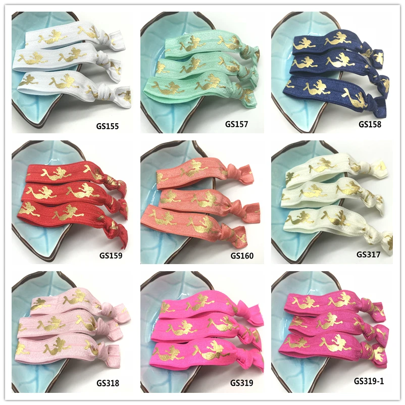 10 Colors 40pcs/lot 5/8" Fold Over Elastic Hair Band Mermaid Printed Gold Foil Hair Tie FOE Ribbon Ponytail Holder Twist band
10 Colors 40pcs/lot 5/8" Fold Over Elastic Hair Band Mermaid Printed Gold Foil Hair Tie FOE Ribbon Ponytail Holder Twist band