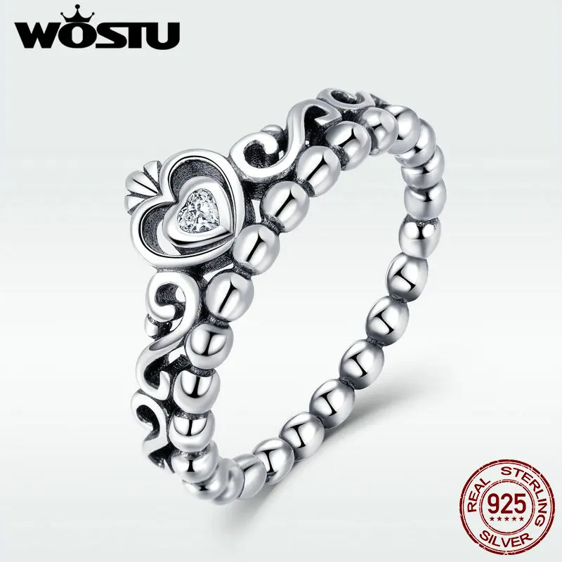 WOSTU Authentic 100% 925 Sterling Silver Sweet Crown Wedding Finger Rings For Women Clear Crystal Original Ring Jewelry DXR396
WOSTU Authentic 100% 925 Sterling Silver Sweet Crown Wedding Finger Rings For Women Clear Crystal Original Ring Jewelry DXR396