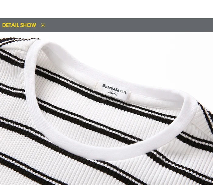 BalabalaChildren short sleeve t shirt girls big children 2019 new summer children wear stretch stripes bottoming tshirt BalabalaChildren short sleeve t shirt girls big children 2019 new summer children wear stretch stripes bottoming tshirt